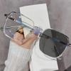New Style Photochromic Reading Glasses For Women Fashion Presbyopia Eyeglasses Oversize Frame Color Changing Sunglasses To +4.0