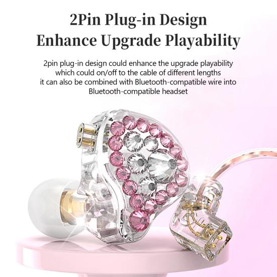 Q2Pro Wired Earphone In-ear Ergonomic 3.5mm Universal Noise Reduction HiFi Sound Mobile Phone Earbud Headphone Gaming Wear