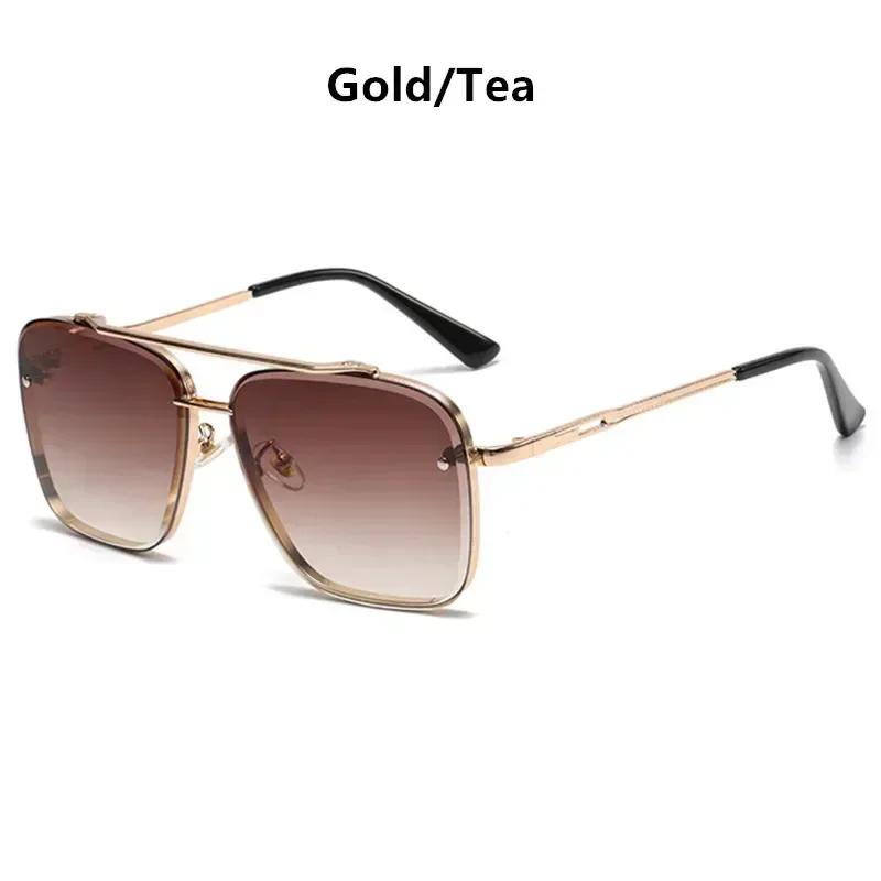 Fashion Square Luxury Sunglasses Men Women Gradient Pilot Flight Seven Rock Mach Six Style Oculos De Sol