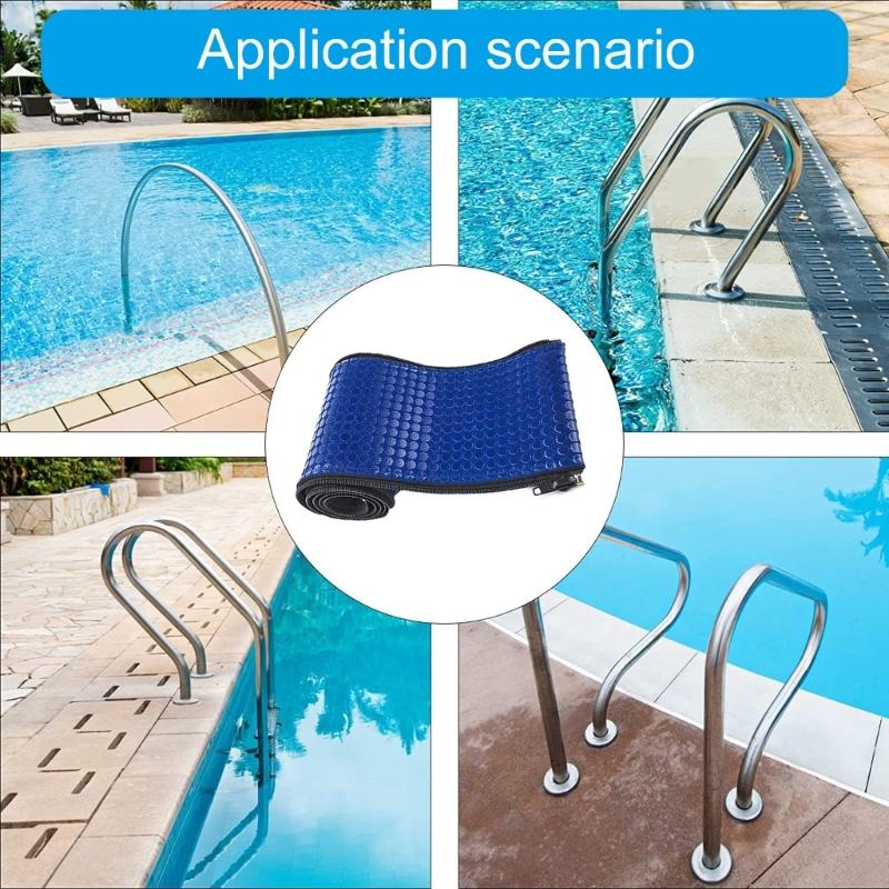 Nonslip Swimming Pool Hand Railing Handrail Cover Antiscald 4/6/8/10FT Neoprene Safe Rails Grip Accessories for All Ages