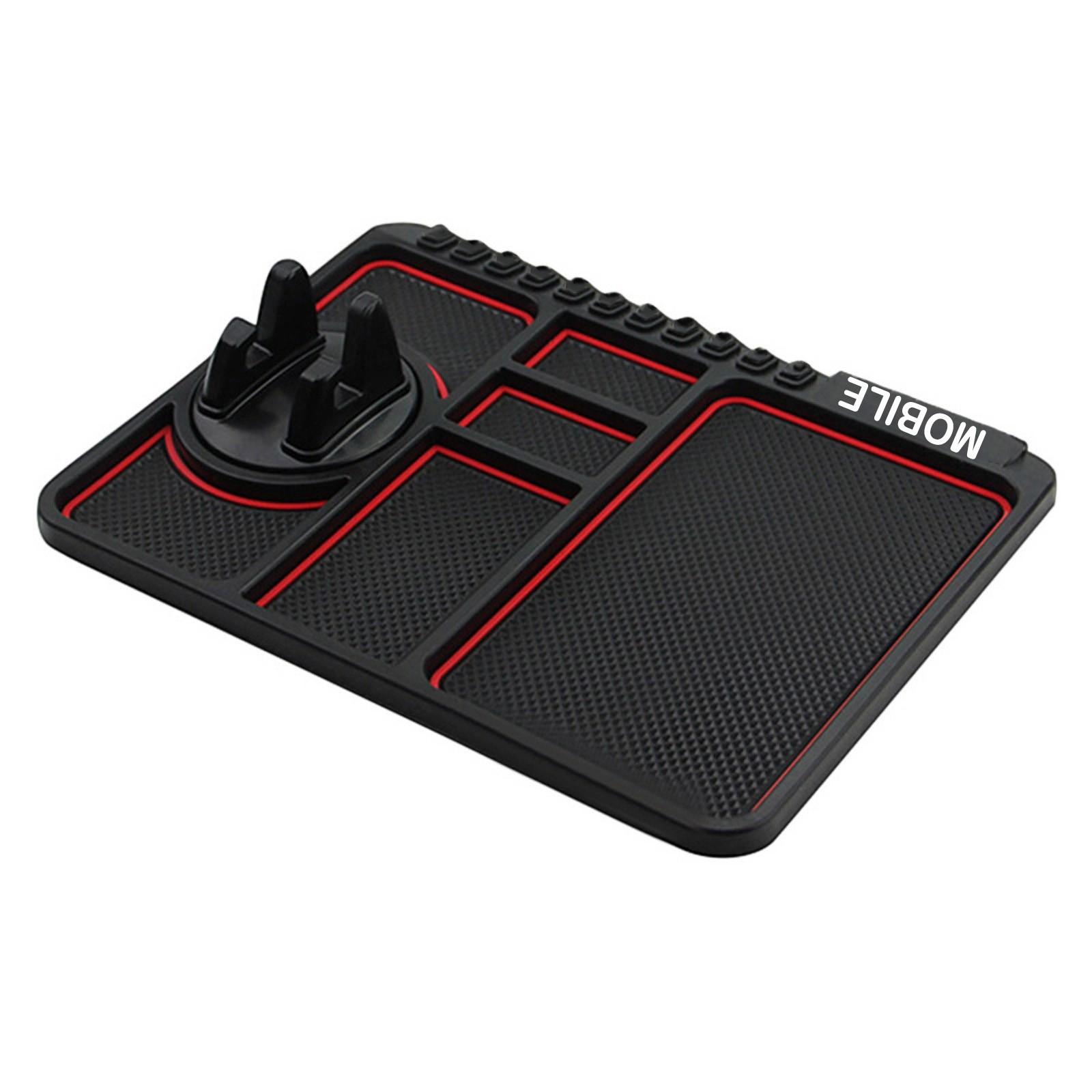 

High Quality Car Phone Holder Silicone Pad Dash Mat Cell Phone Car Mount GPS Holder Cradle Dock For Phone - Desk Stand One Size червоний