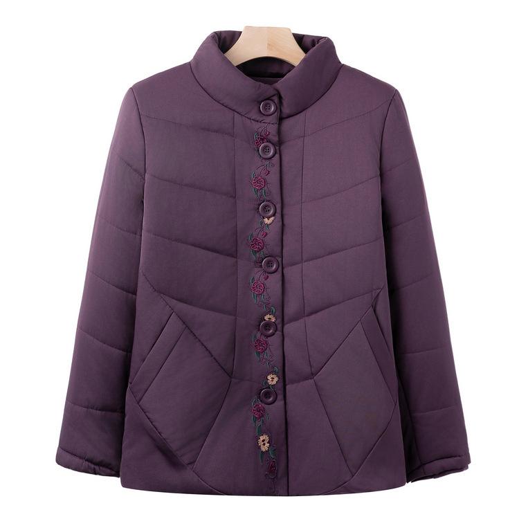 

Вышитая хлопковая одежда для женщин среднего и пожилого возраста на осень и зиму, хлопковая куртка, одежда для бабушки, хлопковая одежда для дедушки, одежда для пожилых женщин 5XL