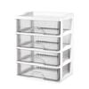 White Luxury Transparent Drawer Desktop Storage Cabinet for Cosmetics and Vanity Organization