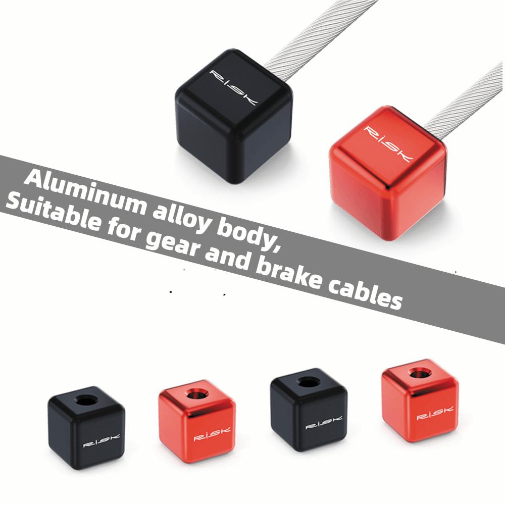 Aluminum Alloy Brake Cable Ends Lightweight Bicycle Cable Crimps Bicycle Repair чёрный