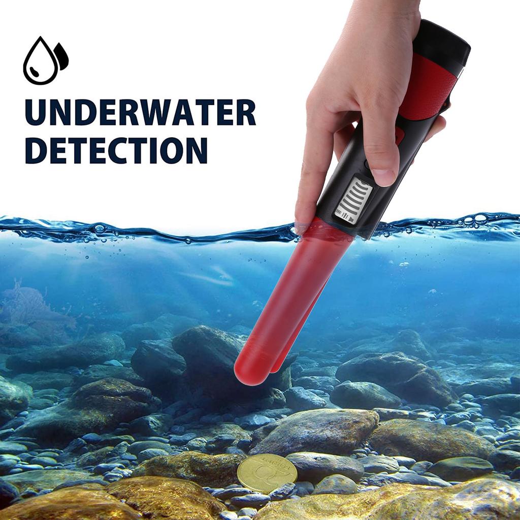 Tragbarer Metalldetektor zur Positionierung des Stabdetektors mit LED-Anzeige