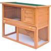 VidaXL Outdoor Hutch Enclosure for Small Animals 1 Door Wood