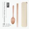 Natural Wooden Spoon & Fork Dinner Kit Rice Soups Utensil Cereal Handmade Home Tableware Dinnerware Cutlery For Kicthen