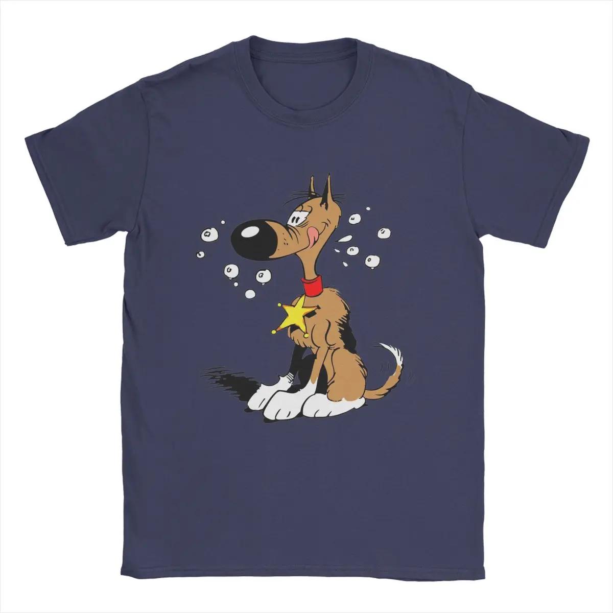 Wind of the Four Seasons Rataplan Lucky Luke T-shirt voor Heren 100% Katoen Vintage T-shirt Ronde Hals T-shirts Korte Mouw Tops 6XL L marineblauwe kleur