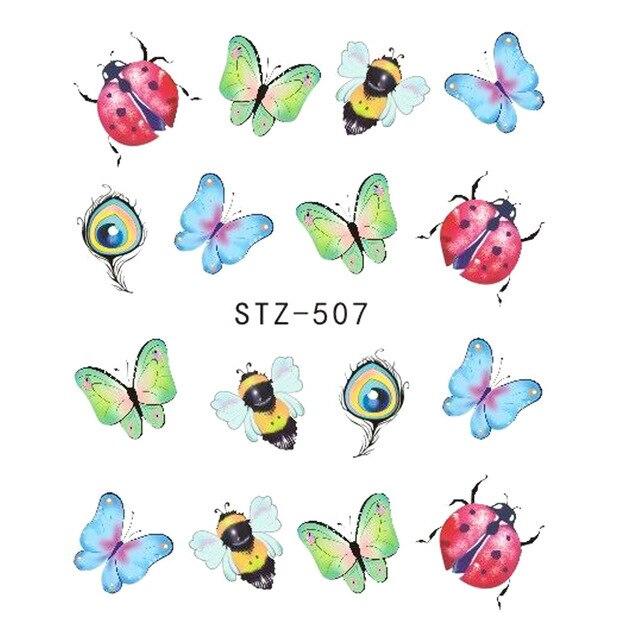 5 ark Water Transfer Nail Stickers Leopard Print Decals Animal Watermark Polish Wraps Tips Negle Art Decorations STZ846