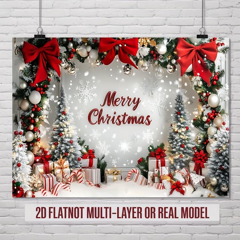 1Pcs Festive Merry Christmas Decoration Background Winter Backdrop Decorations For Photo Studio Photo Booth Christmas Party