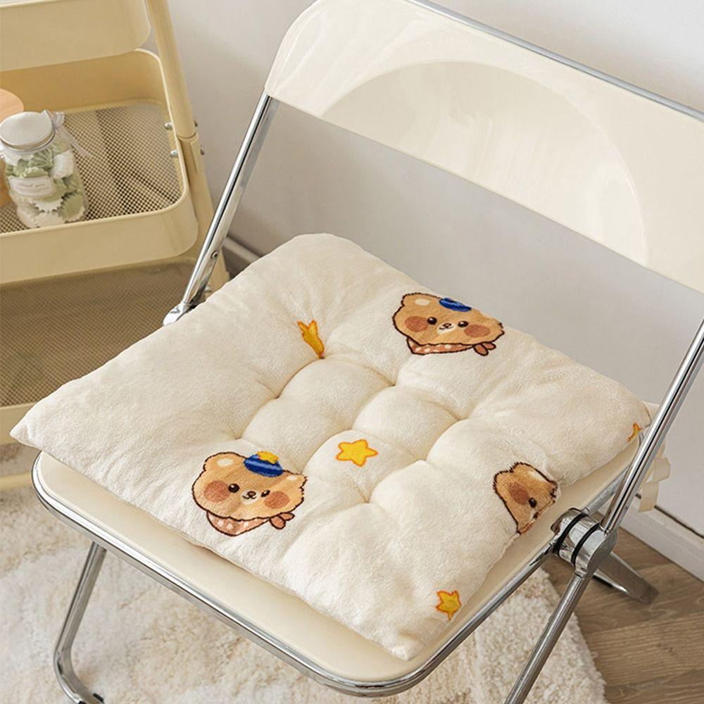 Cartoon Chair Pad Plush Stool Cushion Portable Floor Pillow  for Home&Office