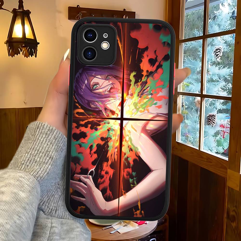 

Reze Chainsaw Man Matte Protective Case For IPhone 16 15 14 13 12 11 Pro Max X XS MAX Protection Case iphone 12