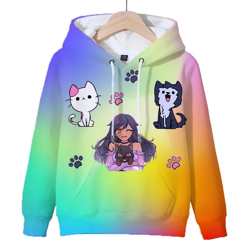 3D Hra Aphmau Potisk Mikina s Kapucí Dětské Mikiny s Kapucí Kreslené Anime Mikiny Jaro Podzim Dětské Oblečení Harajuku Mikiny Přes Hlavu
