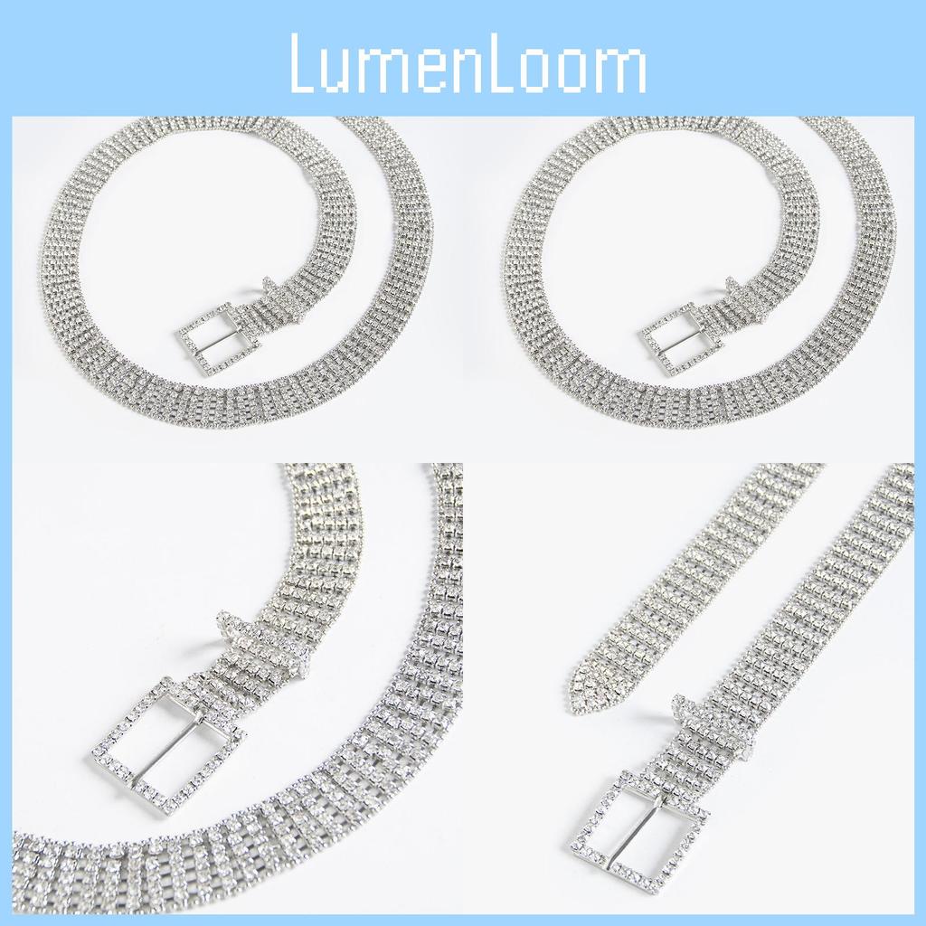 Luxury Silver Water Drilled Waist Chain For Women Chic Fashion Accessory