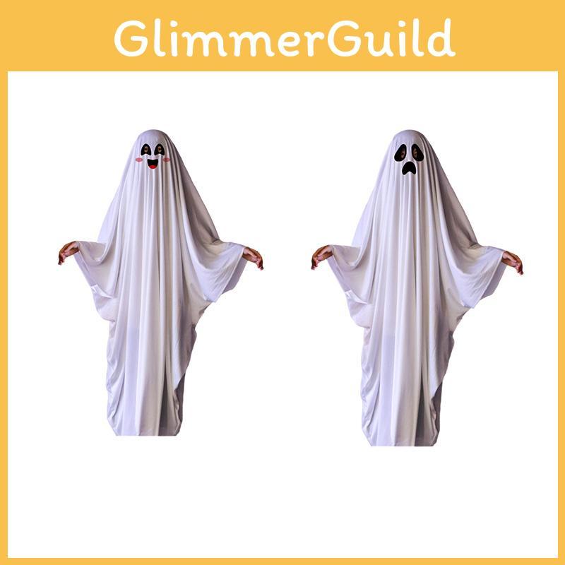 Halloween Kids Costume Ghost Cape For Boys And Girls Cosplay Dress-up White Spirit Costume