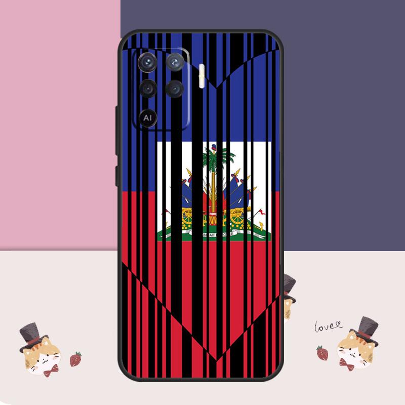 Vintage Haiti Haitian Flag Case For Oppo A38 A58 A78 A98 A54 A74 A94 A18 A57 A17 A77 A80 A60 A40 A96 A76 A16 A15 A5 Pro