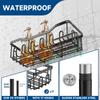 Punch-free Bathroom Rack, Wall-mounted Shampoo Storage Rack, Rust-proof Stainless Steel Bathroom Organization Accessories