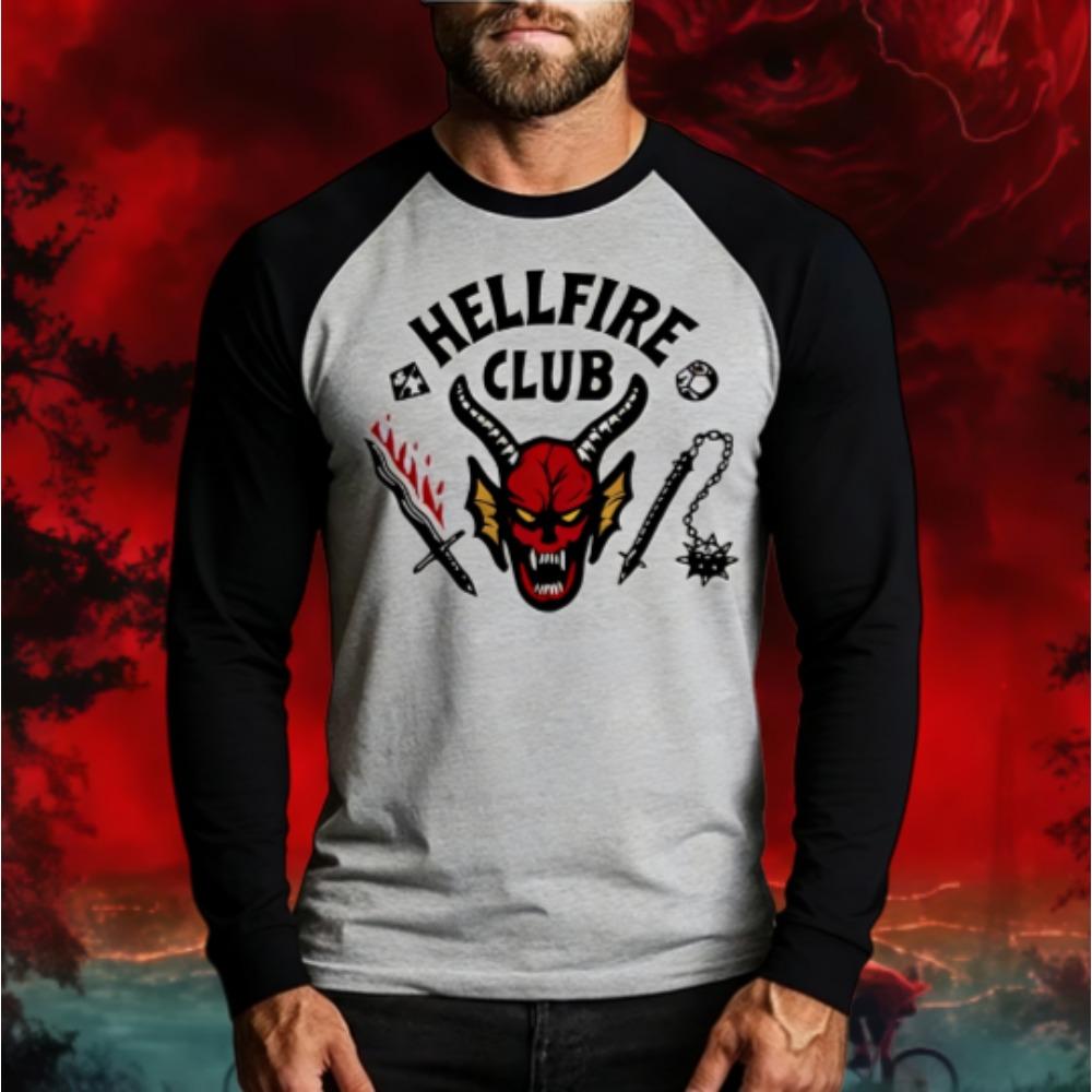 Klub Piekielnego Ognia Potwór Okrągły Dekolt Graficzny Krótki Rękaw Koszulka dla Mężczyzn i Kobiet Letnia Streetwear Wygodny Wysokiej Jakości Top