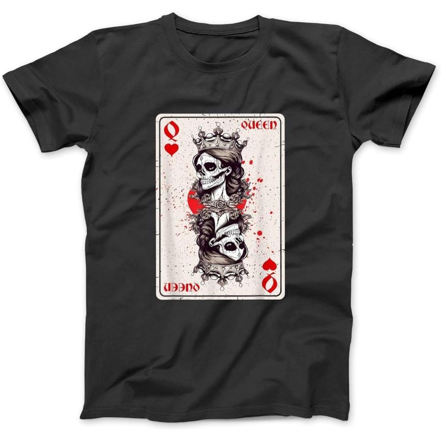 Queen of Hearts Card Game Horror Heart Queen Gothic T-Shirt Sweatshirt Hoodie for Men Women Kids Made in Canada Black XXXXXL разноцветный