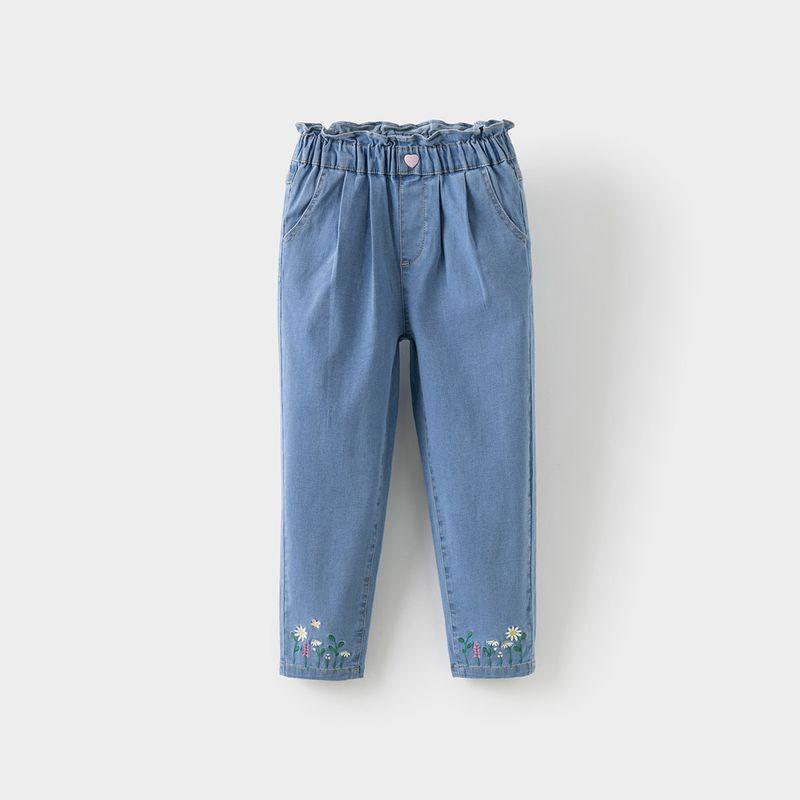 David Bella Girls  Jeans 2026 New Spring Children s Pants Big Kids Long Pants Girls  Carrot Pants Children s Clothing Denim Blue [Ready in Stock] 130