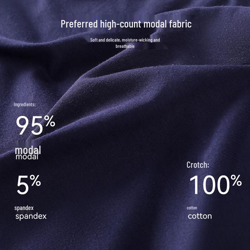 Maoren Men's Modal Antibacterial Breathable Briefs 4-Pack