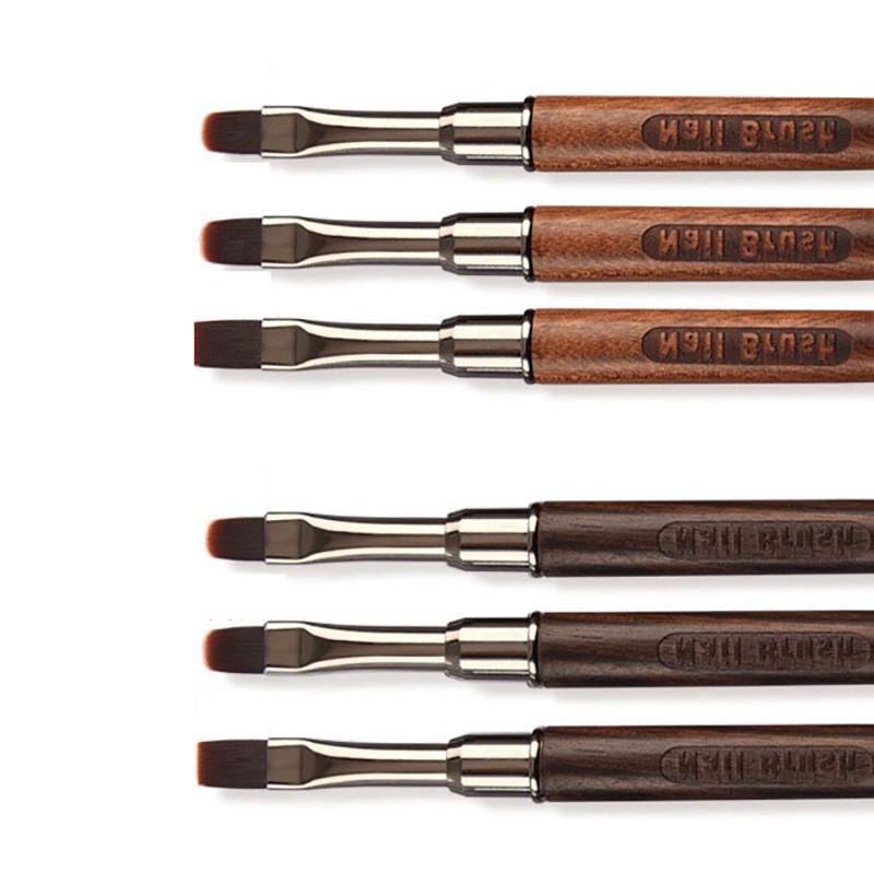 Nail Brush Sandalwood Handle Nail Brush For Acrylic Application And Acrylic Power Professional