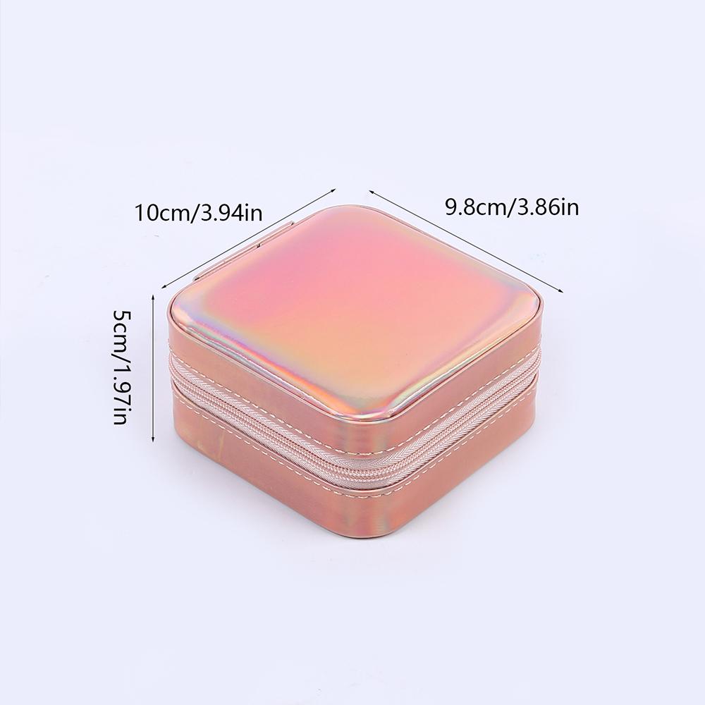 Schmuckschatulle, tragbar, klein, für unterwegs, Schmuck-Organizer, für Halsketten, Ohrringe, Ringe, Aufbewahrung, Geschenkbox, Reiseutensilien
