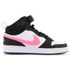 Nike Court Borough Mid 2 GS White Sunset Pulse Kids Sneakers Black CD7782-005