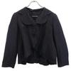Linen Blend Jacket 44 Black Women Used