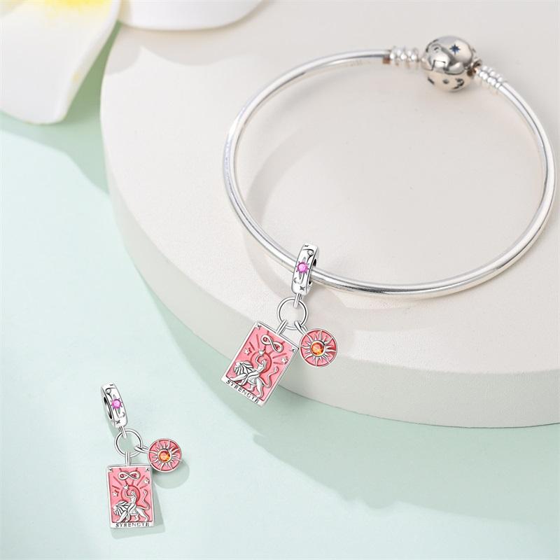 Copper Tarot Collection Pendant Diy Queen Scepter Beads Fit 3Mm Original Bracelet Jewelry Birthday Party Gifts