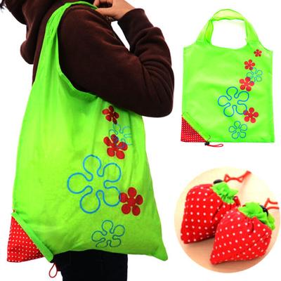Sac fourre-tout pliable de sac à main réutilisable écologique portatif de fraise