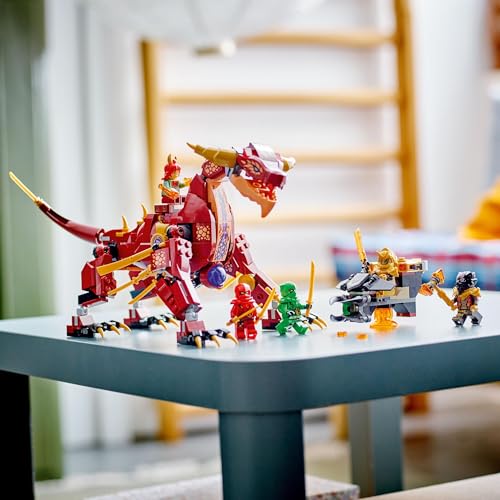 LEGO Ninjago Flame Heatwave Dragon Toy - Perfect for Birthdays, Christmas, and As a Gift for Boys and Girls Aged 8, 9, 10 Years Old. Includes Robotic