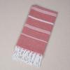 Yarn-Dyed Striped Quick-Dry Beach Towel - Multi-Color, Absorbent Cotton/Polyester Blend for Swimming & Bath