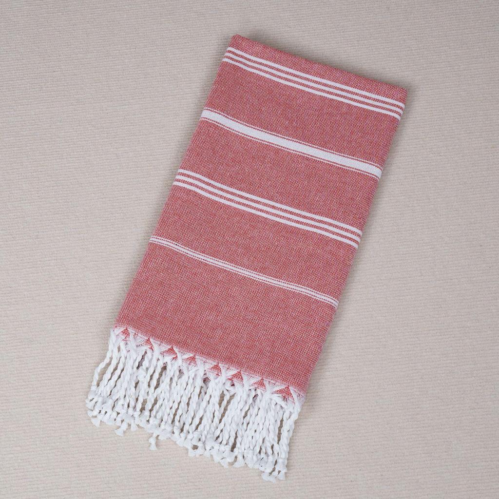 Yarn-Dyed Striped Quick-Dry Beach Towel - Multi-Color, Absorbent Cotton/Polyester Blend for Swimming & Bath