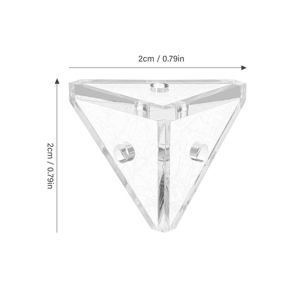 1 Set 1 Set Clear Plastic Corner Brackets 3-Hole Triangle Support Frame For Shelves Cabinets Furniture Hardware Braces Mounting