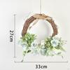 13palcový věnec z umělých květin Jarní zelená girlanda na přední dveře závěsná girlanda vnitřní i venkovní