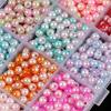 Colorful Imitation Pearls for Craft 1200Pcs 6MM Sew On Pearls Beads with Holes for Jewelry Making Bracelets Necklaces