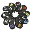 10 Count Golf Iron Covers Thick and Soft Feel Professional Accessory Easy Install for Most Brand