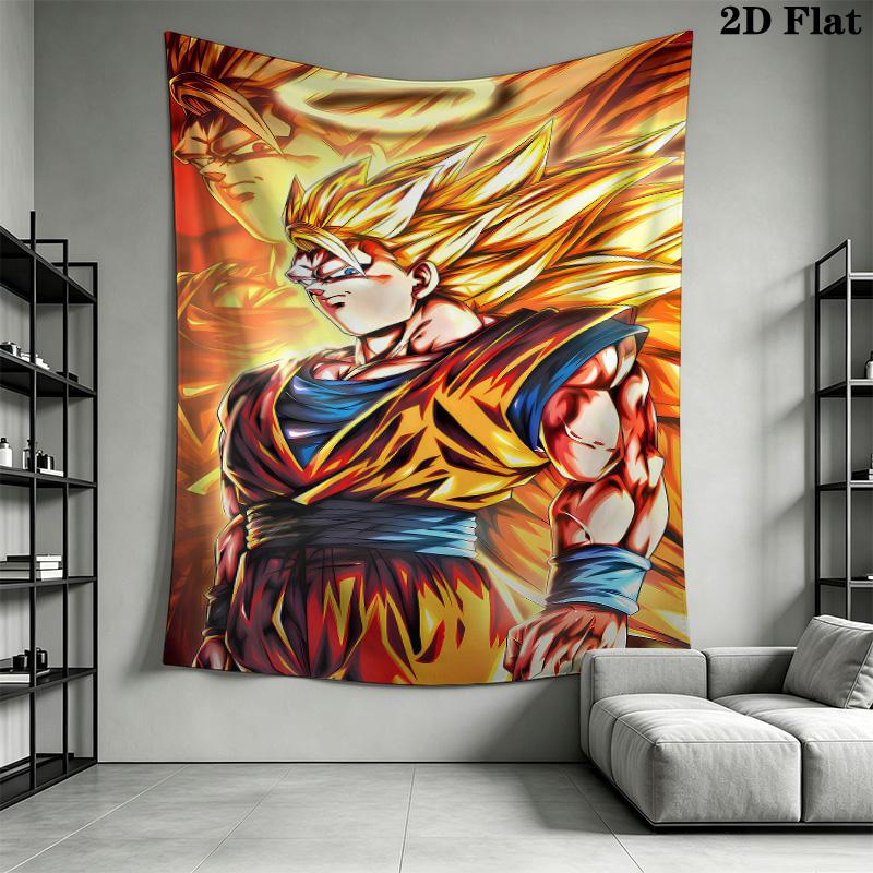 Vegito Wall Tapestry Aesthetic Wall Hanging Printed Fabric Blanket Decorative Tapestries For Bedroom Living Room Home Decor