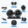 USB Car Cooling Fan For Universal 12V 24V Vehicles 360 Rotating Air Circulator Ventilation Interior Auto Accessories Parts