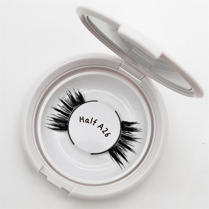 New No Glue No Eyeliner Handmade Synthetic Hair Cruelty-Free Reusable Half False Eyelashes Soft Band Quantum Magnetic