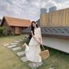 Beautiful holiday style dress girl summer atmosphere dating sweet skirt loose and thin sleeveless vest skirt