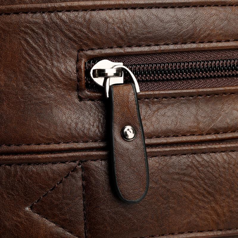 Teczka biznesowa z wieloma zamkami błyskawicznymi o dużej pojemności Torba na laptopa 15,6 cala Męska torba na ramię/przez ramię