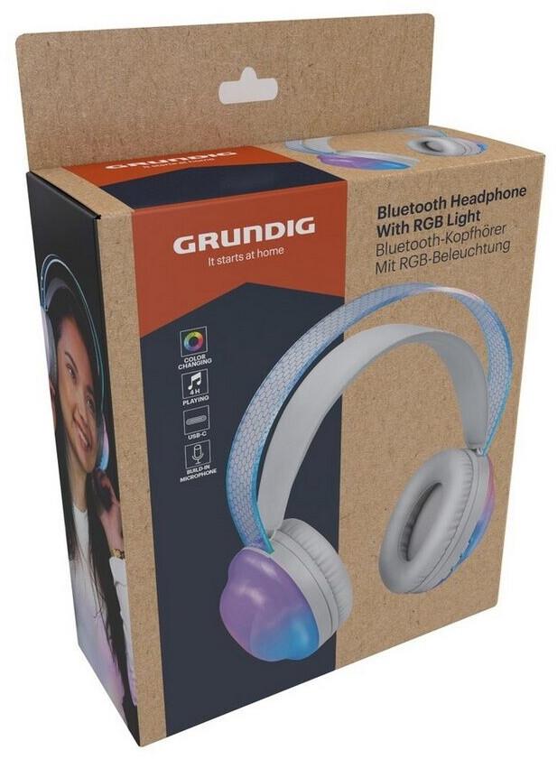 Sluchátka Grundig Over-Ear s LED světlem a mikrofonem, USB-C