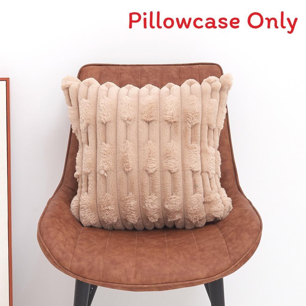 Luxurious Pillowcase Only Faux Rabbit Fur Pillow Covers Modern Chic Sofa Cushions In Various Sizes