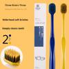 Wide Head Soft Bristle Toothbrush for Adults, Pack of 4 In 2 Boxes, Assorted Colours