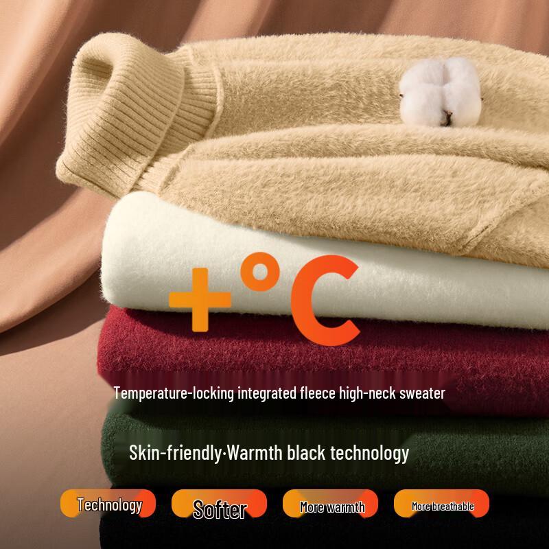 GENIOLAMODE Men's Winter Turtleneck Knit Sweater