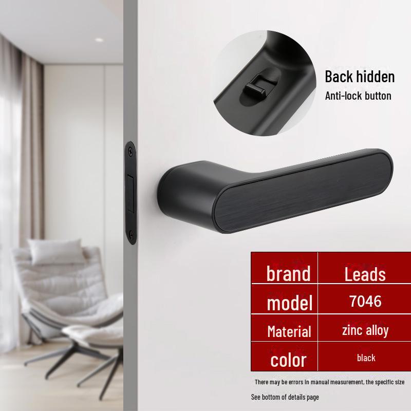 Minimalist Silent Magnetic Door Lock for Bedroom, Indoor Wooden Doors, and Bathroom