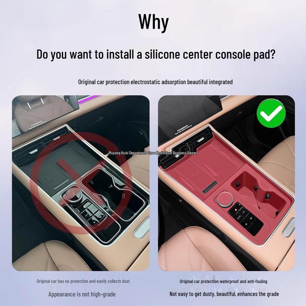 Silicone Anti-slip Mat for Chery Fengyun T9 Console & Cup Holder