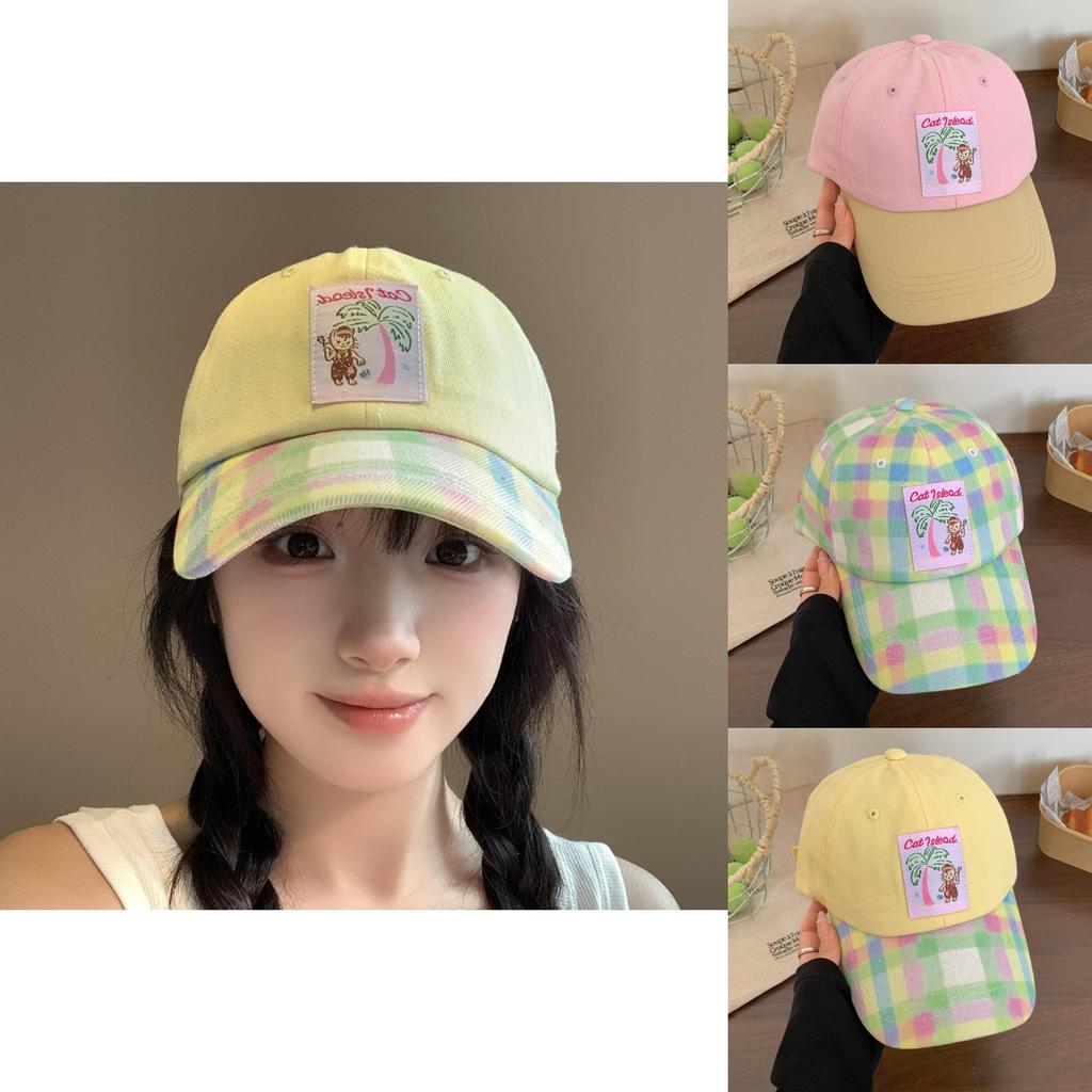 Spring Summer Trendy Cotton Embroidered Baseball Hat With Sunshade For Casual Outings